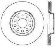 Stoptech 126.33113CSL StopTech Power Slot 09 VW CC (Passat CC) / 06-09 Passat (ex Syncro) Left Rear CRYO-STOP Slotted Rot