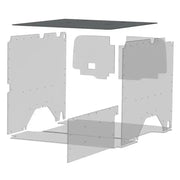 Exploded view of van interior paneling featuring Legend Fleet Duratherm ceiling liner