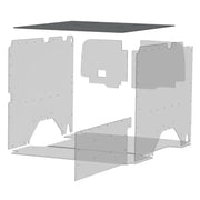 Exploded view of van interior paneling with Legend Fleet Duratherm ceiling liner