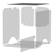 Exploded view of van interior paneling with Legend Fleet Duratherm ceiling liner