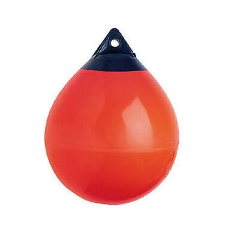 Polyform buoy 75-404-910, 8' diameter, 25.1' circumference, high-quality durable construction, orange and black, reliable flotation and signaling for marine and boating needs.