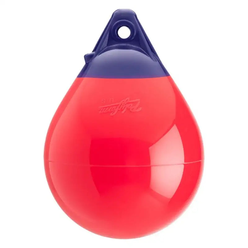 75-404-910 Polyform 8' Diameter Buoy in red with blue top, durable marine safety gear