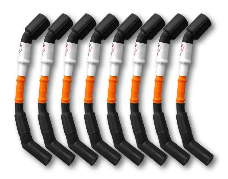 Kooks Headers 750203 Kooks 10mm Spark Plug Wires - Orange w/Black Boots (8 pc. Set)
