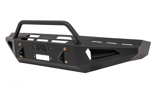 CH05-RS1362-1 Fab Fours 2003-2007 Chevy Hd Classic Red Steel Bumper, front view showcasing durable steel construction and stylish design.