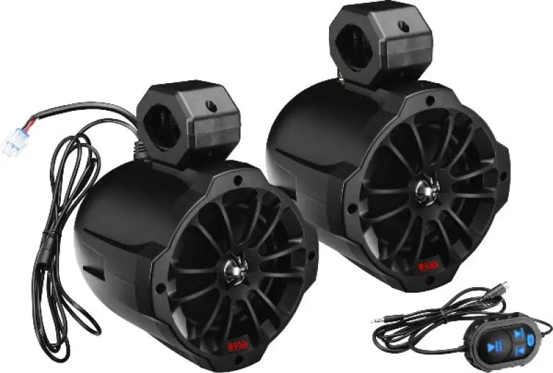 750w 6.5" Amplified Bluetooth Speaker 1pr 2 Way Cage Mount