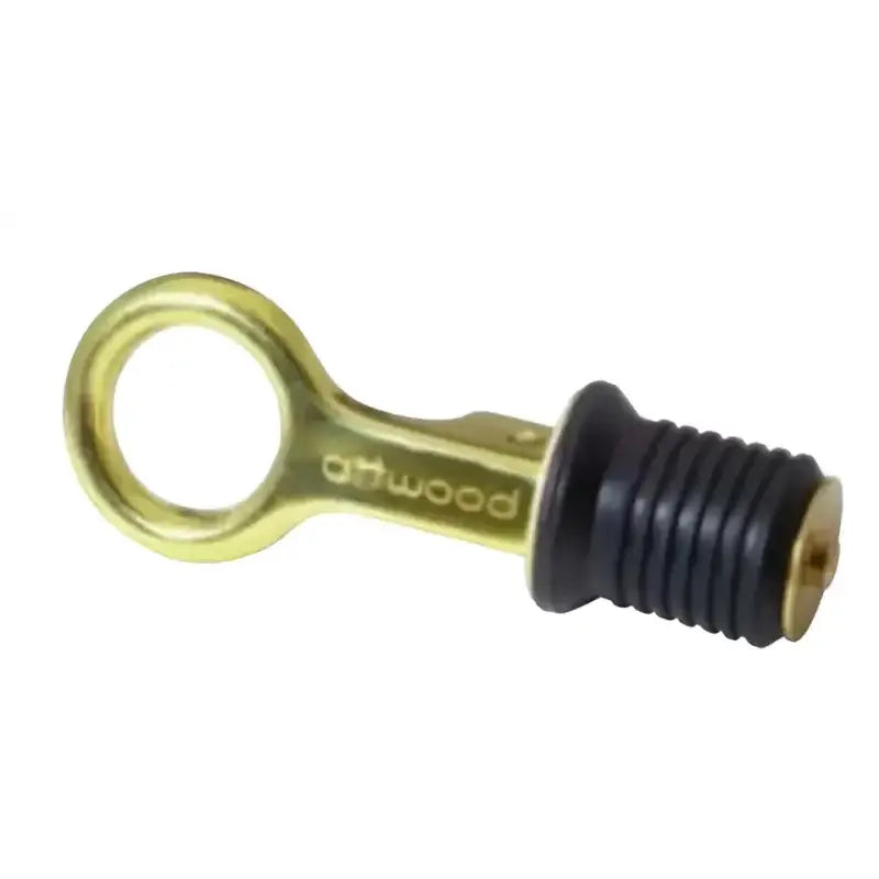 Attwood Marine Plug-Snap Drn Pdq 7524D1, brass construction with ergonomic snap handle and push-pull locking mechanism.