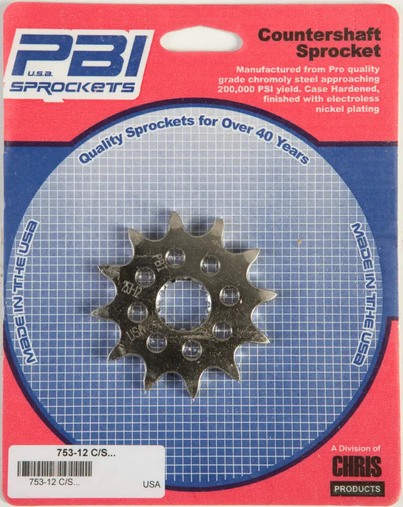 753-12 Front Cs Sprocket Steel 12t 520 Gas/Yam - Countershaft