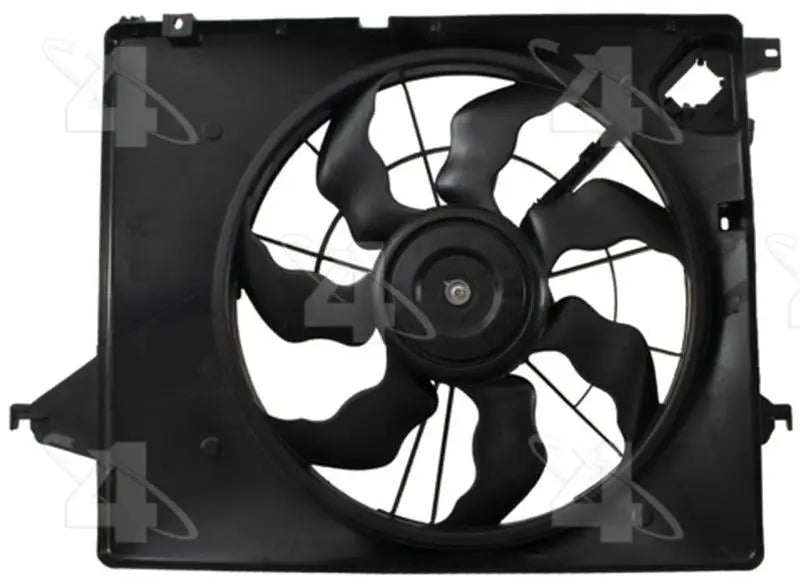 Black radiator fan assembly for 75976 Four Seasons Radiator Fan Assy, perfect for four seasons radiator