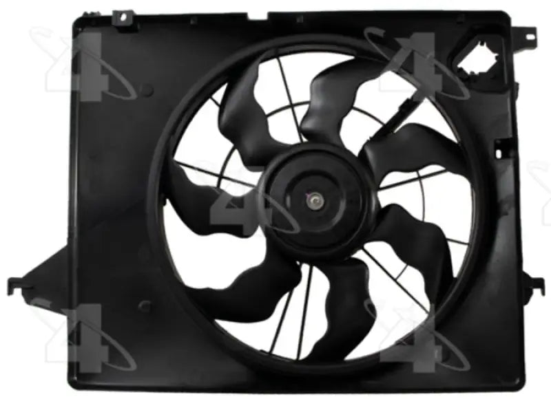Black automotive radiator fan assembly for Four Seasons Radiator Fan Assy boost