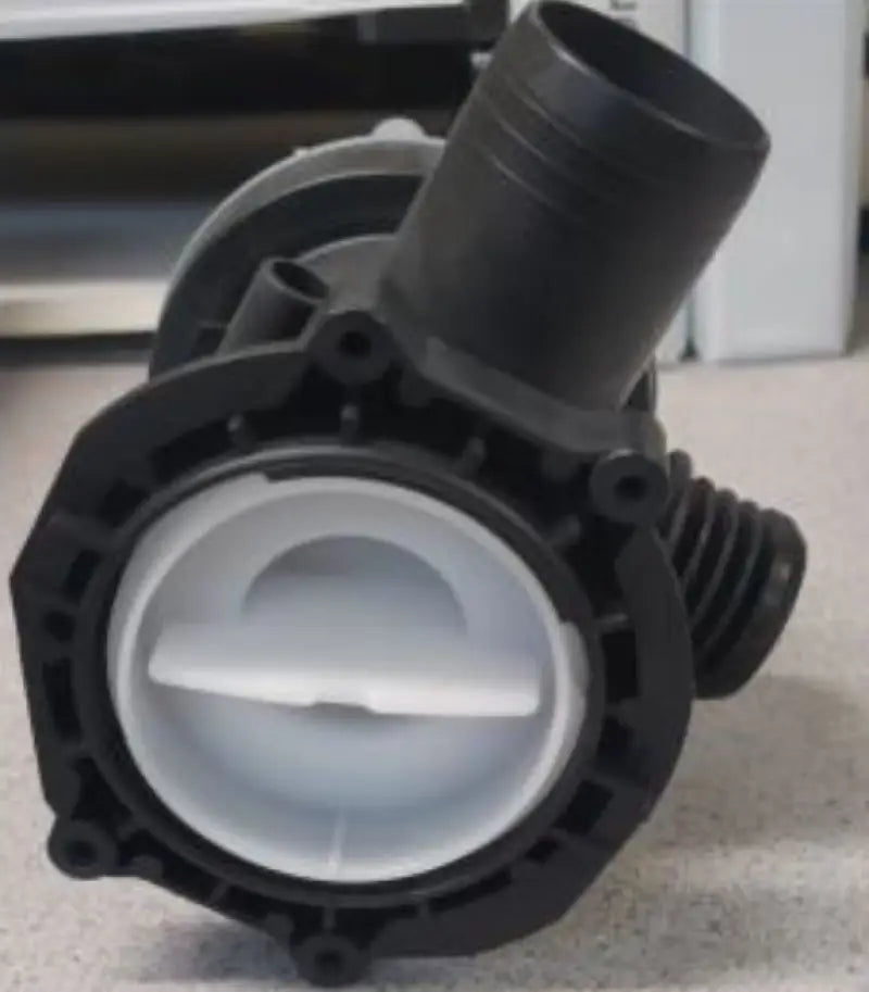 Black plastic Splendide washer dryer drain pump with white internals