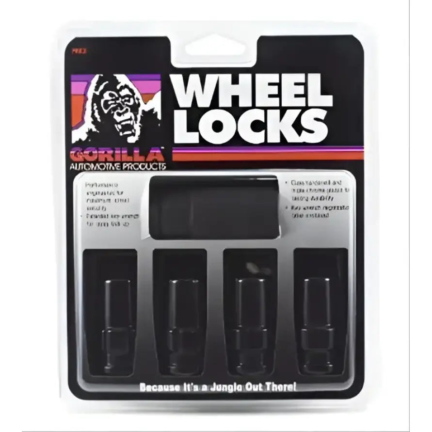 76601NBC Gorilla Whl Locks 14Mmx2 Black Chr Set - Wheel Lock