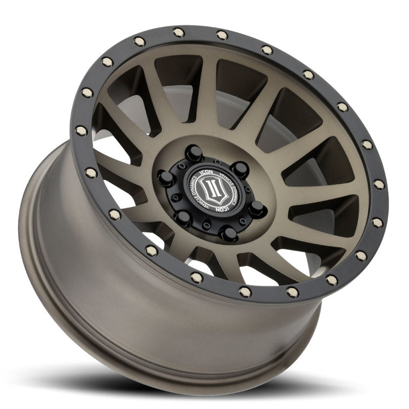 ICON 2017857345BR ICON Compression 17x8.5 5x5 -6mm Offset 4.5in BS 71.5mm Bore Bronze Wheel - 2017857345BR