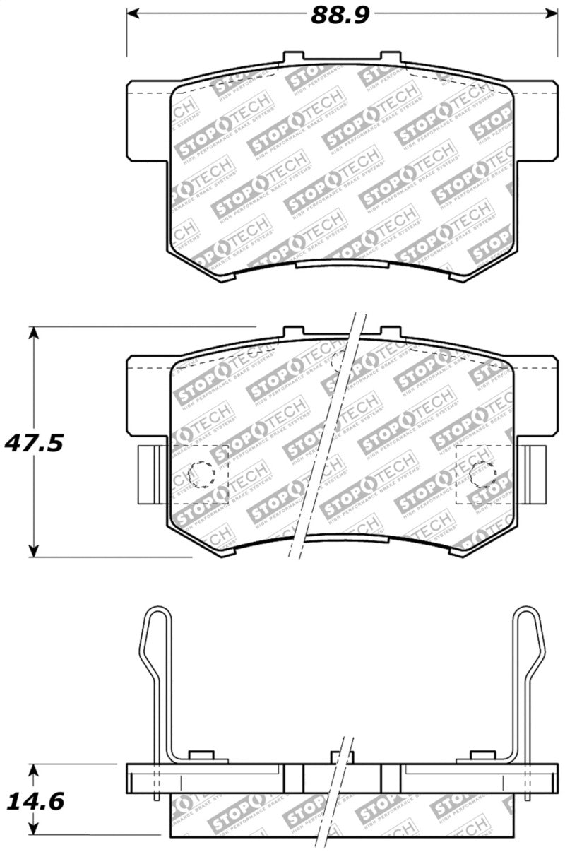 Stoptech 305.05370 StopTech Street Select Brake Pads - Front/Rear