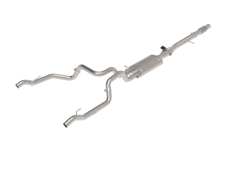 aFe 49-34140 aFe Gemini XV 4in to Dual 3in 304 SS Cat-Back Exhaust w/ Cutout 19-21 GM Silverado/Sierra V8-6.2L