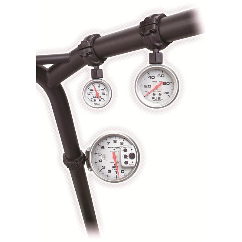 AutoMeter 48003 Autometer 2-1/16in inch Black Roll Pod Gauge Mount for 1 5/8 inch Roll Cage - 48003