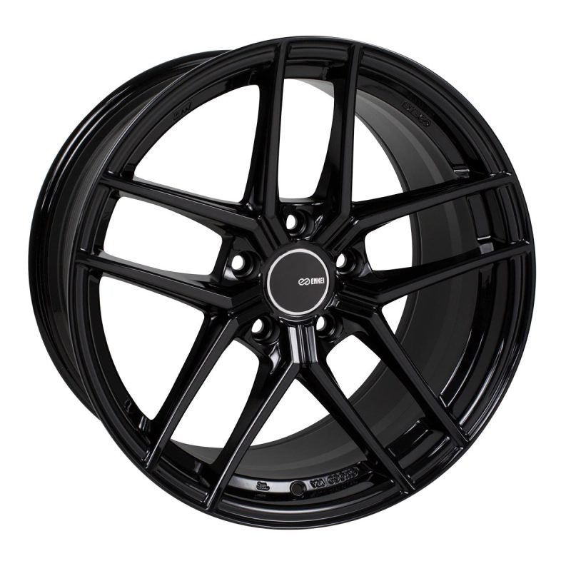 Enkei 498-985-6535BK Enkei TY5 19x8.5 5x114.3 35mm Offset 72.6mm Bore Hyper Silver Wheel