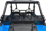 Blue utility vehicle with dark tinted rear windshield for 77-4250-T Spike Half Windshield