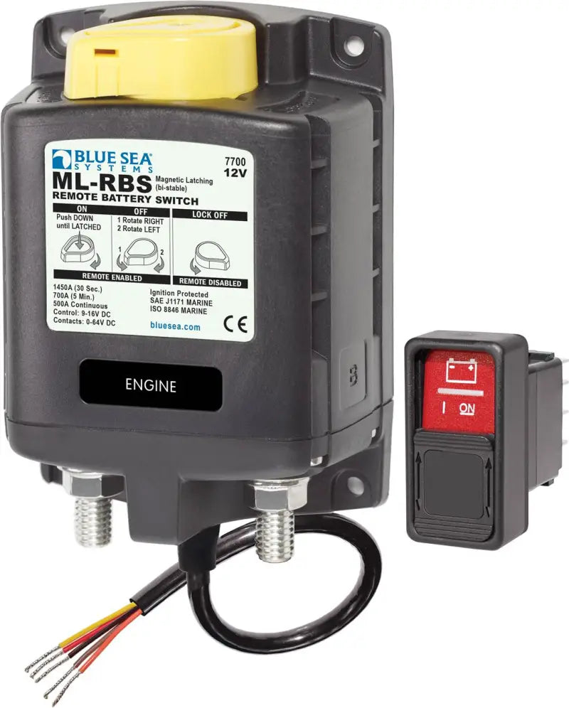 7700-BSS Blue Sea Solenoid Ml 500A 12V Rbs W/Manctrl
