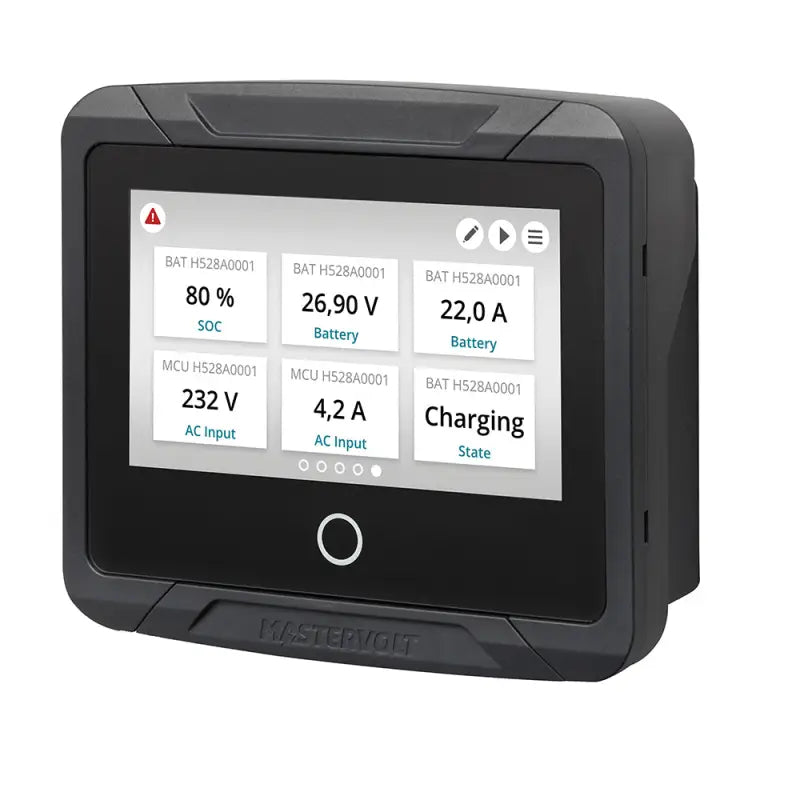 Mastervolt Easyview 5 touch screen monitor displaying electrical system data for optimal efficiency management