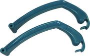 Teal ski loops C&A with curved plastic handles and attachment points