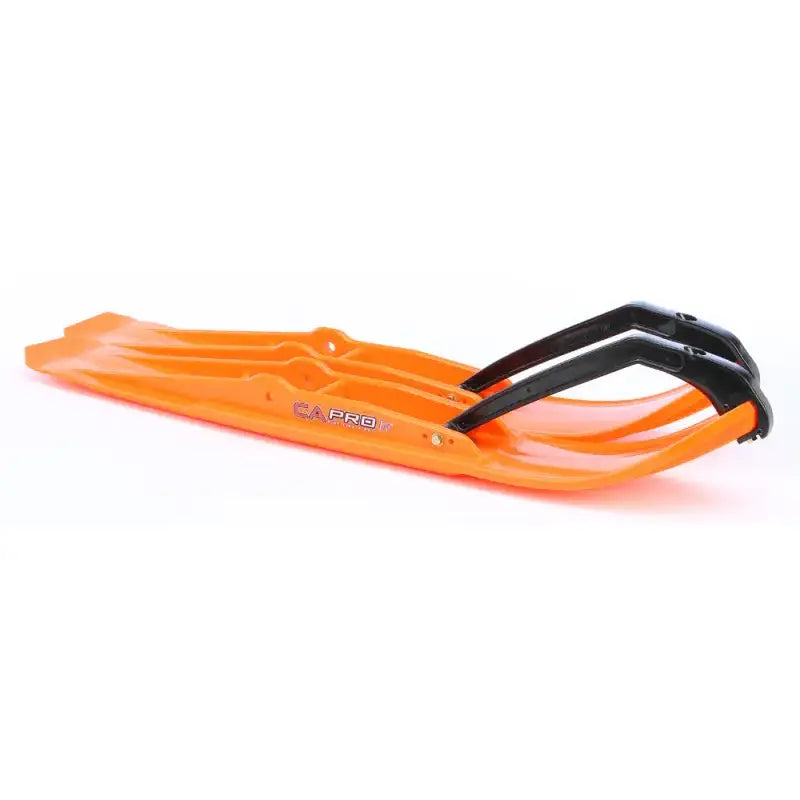 Orange snowmobile ski with black handles for Razor Pro Skis Orange Pair