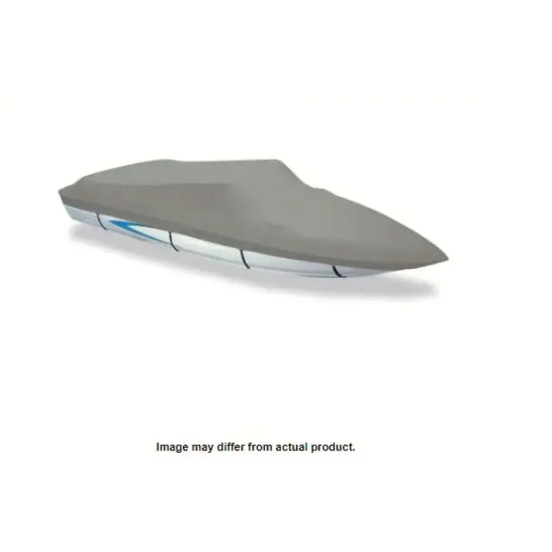 Gray Carver Boat Cover for V-17 I/O boat, perfect Carver boat cover protection
