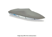 Grey Carver Boat Cover fitted over a V-19 I/O personal watercraft for protection
