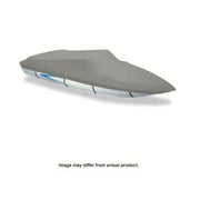 Covered Carver Boat with Carver Boat Cover for Jon-18 O/B protection
