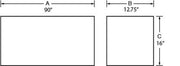 Tradesman 8190T Tradesman Aluminum Top Mount L-Wing Box (90in.) - Brite - 8190T