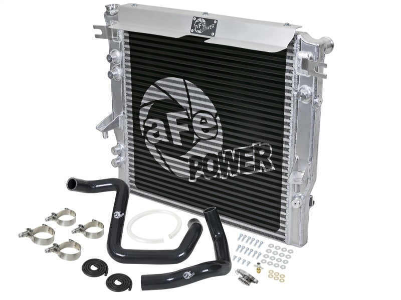 aFe 46-50012-B aFe BladeRunner GT Series Bar and Plate Radiator w/ Black Hoses 12-18 Jeep Wrangler (JK) V6 3.6L