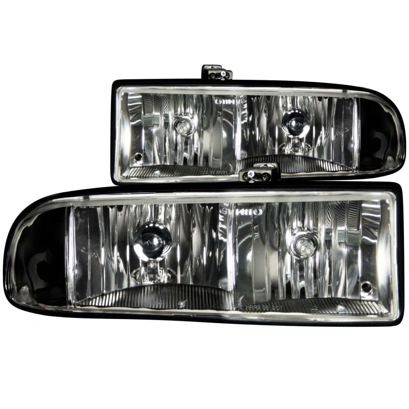 ANZO 111156 ANZO 1998-2005 Chevrolet S-10 Crystal Headlights Black