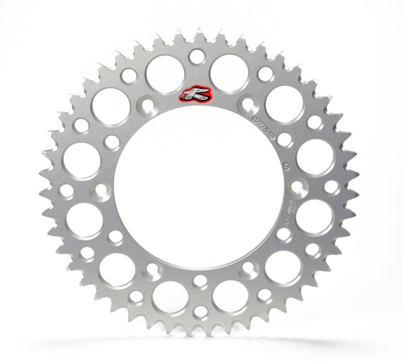 Renthal 191U-428-51GESI Renthal 08-23 Kawasaki KLX140L Rear Grooved Sprocket - Silver 428-51P Teeth