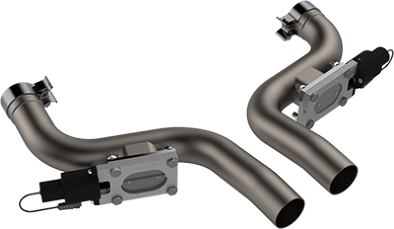 QTP 530011 QTP 11-18 Dodge Challenger/Charger 5.7L 2.5in 304SS Aggressor Cutout Dual Mid Pipes