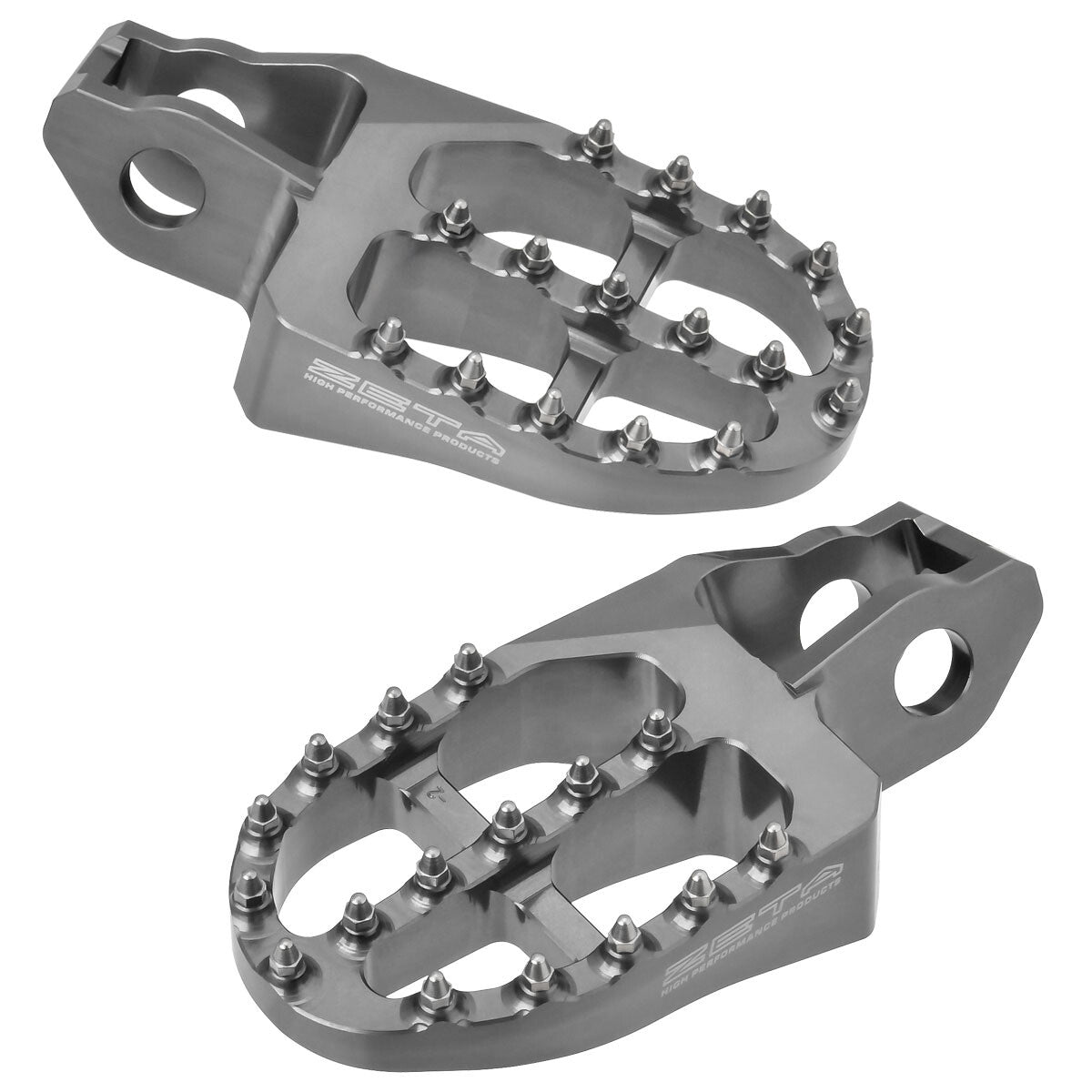 Zeta Aluminum Footpegs Foot Controls ZE93-1908 - Gray