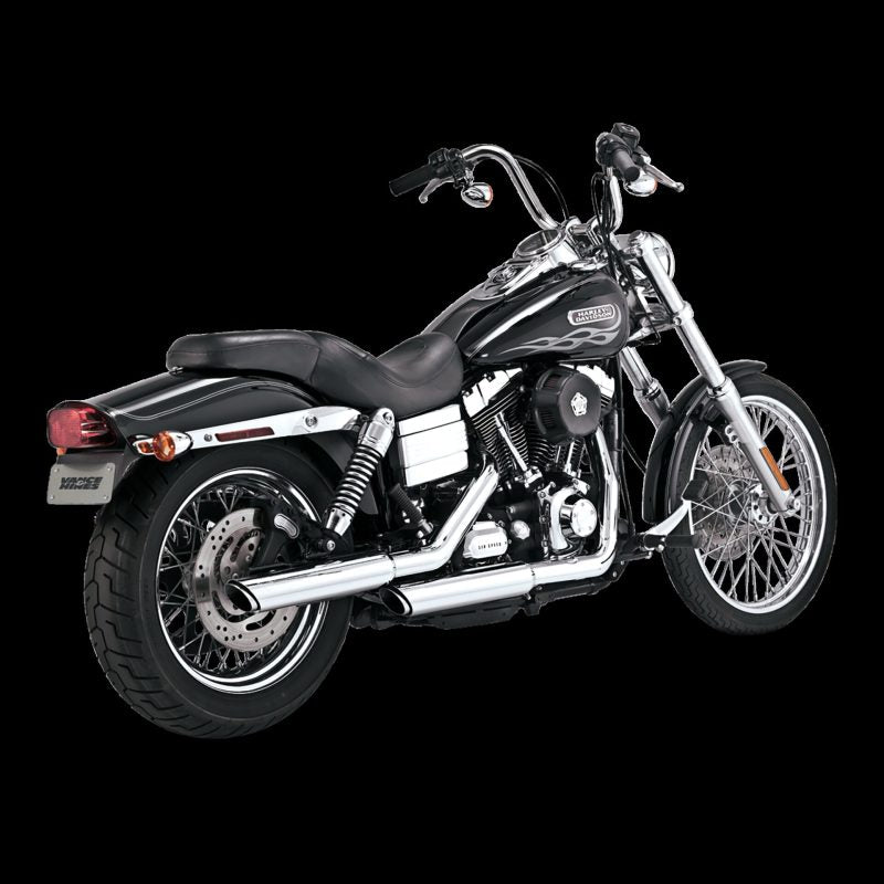 Vance & Hines HD Dyna 91-17 3In Twin Slash Slip PCX Slip-On Exhaust - 16337
