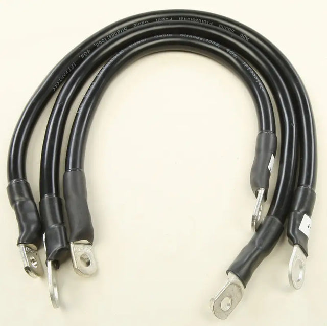 Black battery cable kit with metal ring terminals for 79-3003 Low Rider Fxr balls battery
