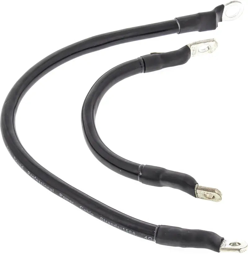 Black battery cable with metal ring terminals for Balls Battery or battery cable kit