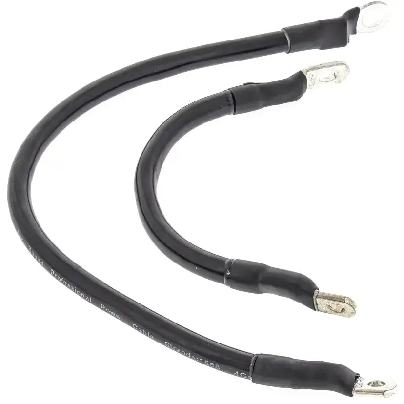 Black battery cable with metal ring terminals for Balls Battery or battery cable kit