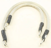 Clear-sleeved electrical cables with black wrap and silver ring terminals for Balls Battery 79-3010