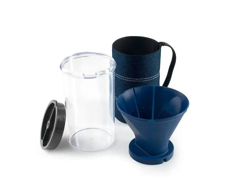 Coffee brewing kit for your favorite hot beverages in the G.S.I.Sports Javadrip Blue bottle