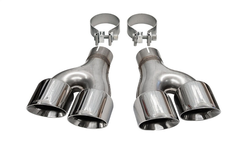 CORSA Performance 14068 Corsa 11-21 Jeep Grand Cherokee Twin 2.5in Inlet / 4in Outlet Polished Pro-Series Tip Kit - 14068