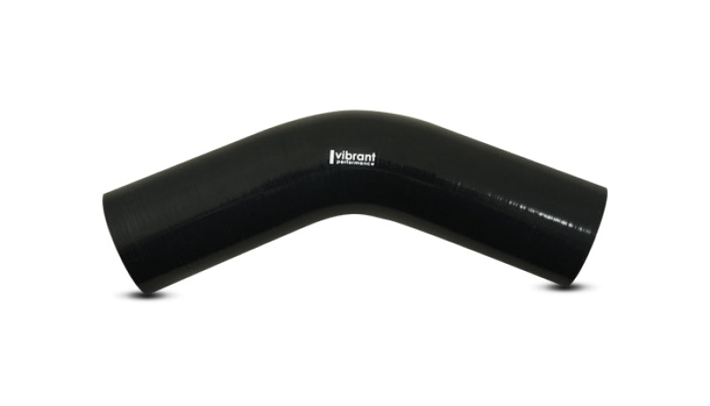 Vibrant 2854 Vibrant 4 Ply Reinforced Silicone Elbow Connector - 1.75in I.D. - 45 deg. Elbow (BLACK)