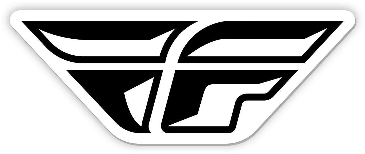 Sticker F Wing 4" 100pk Die Cut Laminated