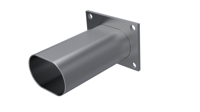 QTP 10338 QTP 3in Weld-On QTEC Low Profile Conncetion Oval Tube Kit - 10338