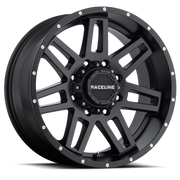 Raceline 931B-68080-00 Raceline 931B Injector 16x8in / 8x165.1 BP / 0mm Offset / 125.2mm Bore - Satin Black Wheel