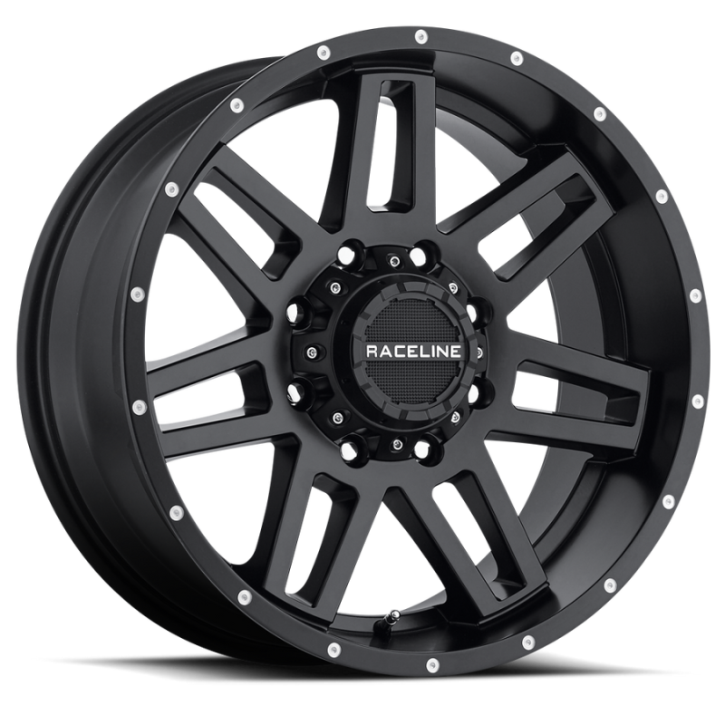 Raceline 931B-68080-00 Raceline 931B Injector 16x8in / 8x165.1 BP / 0mm Offset / 125.2mm Bore - Satin Black Wheel