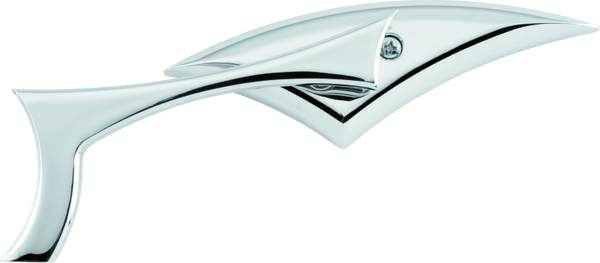 BikeMaster Oval Mirror Machined Arm w/10mm/Yam 10mm/HD Adapters - Pair - Chrome - 600806