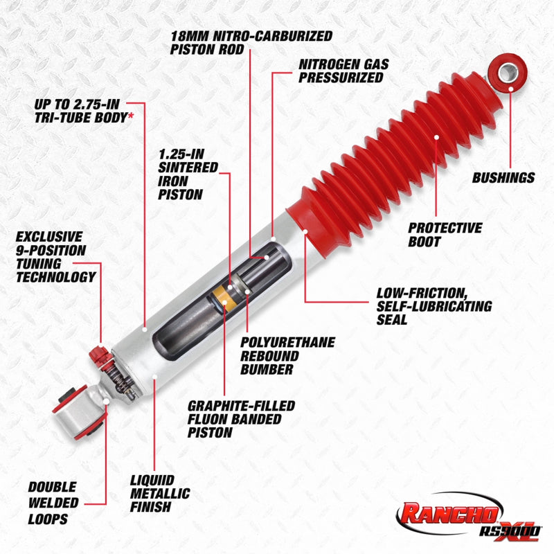 Rancho RS999188 RS999188 Rancho 86-97 Nissan D21 Front RS9000XL Shock