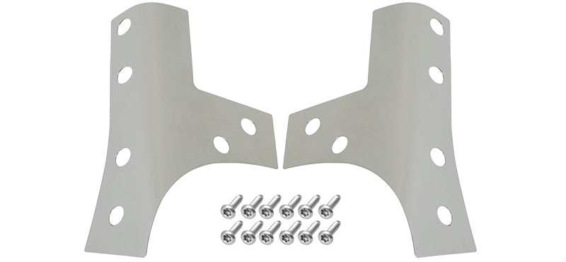 Kentrol 30074 Kentrol 07-18 Jeep Wrangler JK Windshield Support Overlays Pair - Polished Silver