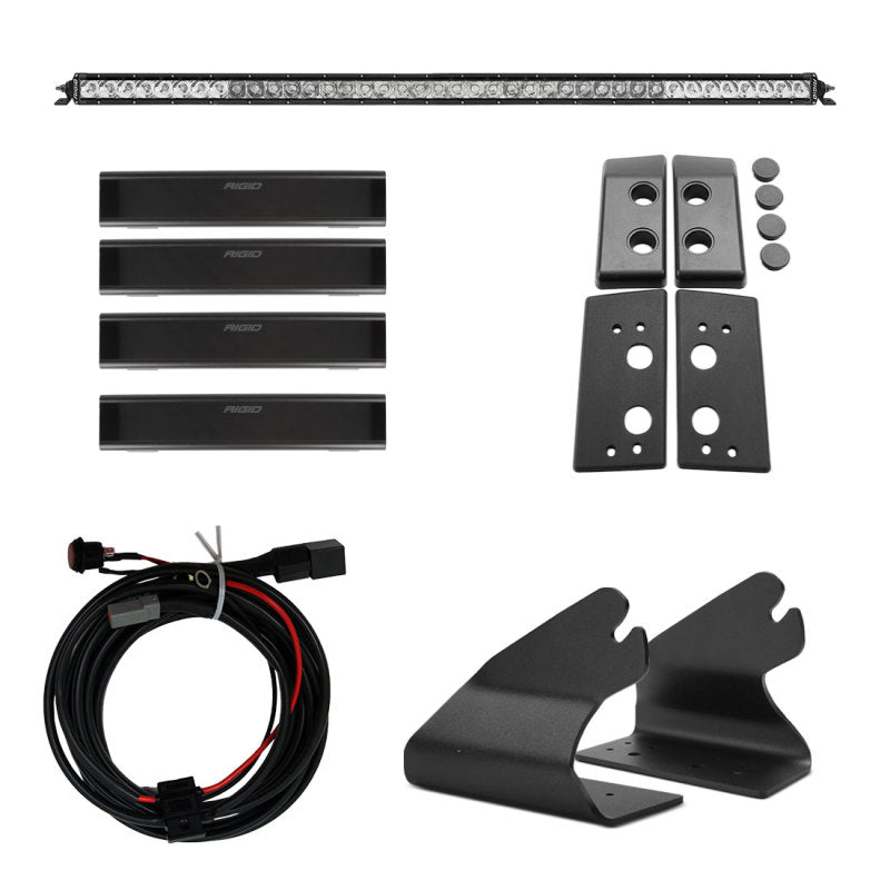 Rigid Industries 46724 Rigid Industries 2021 Ford Bronco Roof Line Light Kit (Incl. SR spot/flood Combo Bar)